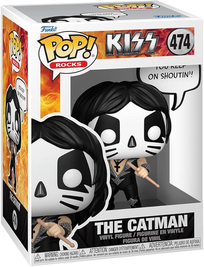 Funko Pop! Sayings: The Catman - (Rock and Roll All Nite) - KISS - Collectable Vinyl Figure - Gift Idea - Official Merchandise - Toys for Kids & Adults - Music Fans - Model Figure for Collectors