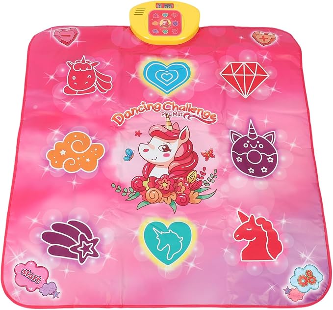 Electronic Dance Mat, Multifunctional Touch Sensitive Dance Pad with Music for Kids Physical Exercise and Entertainment, Made of Premium PE PP ABS Material, Lightweight