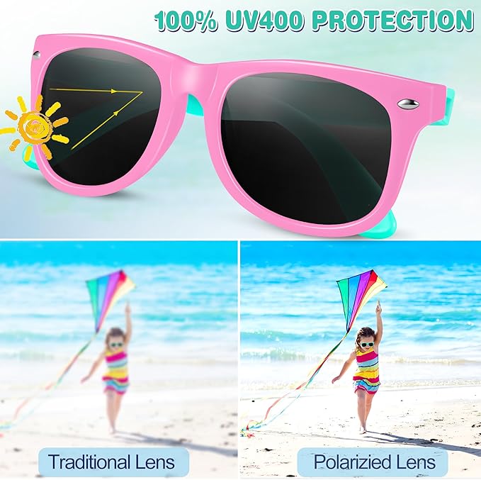 GINMIC Kids Sunglasses Bulk, 24Pack Valentines Neon Sunglasses for Kids,Boys and Girls, Great Gift for Birthday Party Supplies, Beach, Pool Party Favors, Fun Gift, Goody Bag Favors