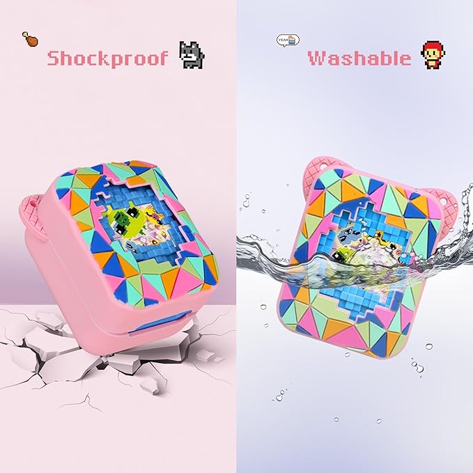 BOVKE Silicone Cover Case for Bitzee Magicals Interactive Toy with 20 Characters Inside, Bitzee Magicals Digital Pet Protective Skin Sleeve for Bitzee Virtual Electronic Pets Kids Toys, Pink