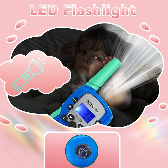 Retevis RT388 Kids Walkie Talkies Gifts for Family Games Outdoor Bundle with EZTalk 80 Walkie Talkies for Kids, Science STEM Kits DIY Toys for Boys Girls Ages 6-12 Stocking Stuffers