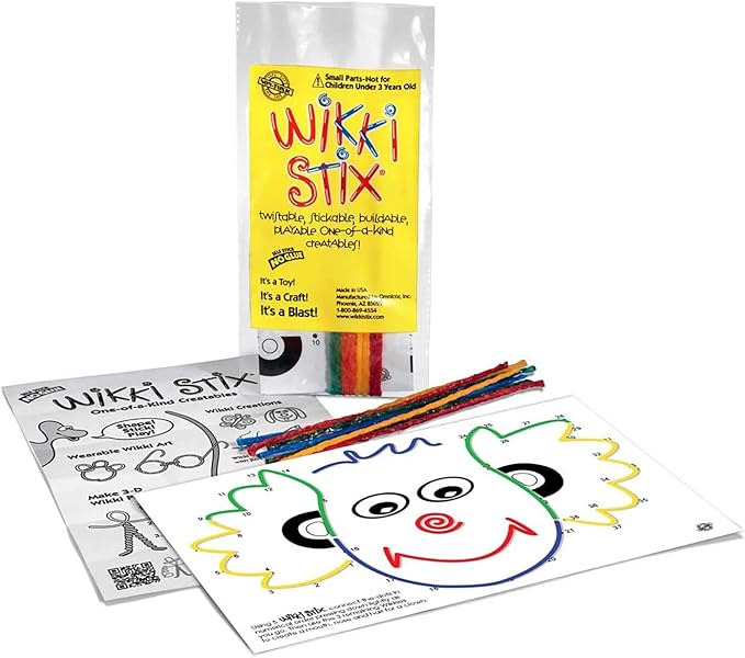 Wikki Stix Birthday Fun Favors – Made in USA | Creative Arts & Crafts for Kids | Party Favors, Goodie Bag Stuffers, Pinata Fillers, Birthday Games | Mess-Free, Non-Candy Alternative