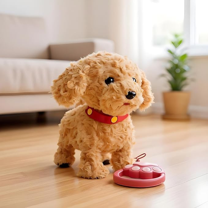 Genérico Electronic Dog Toy - Interactive Toy That Teaches Languages - Dog That Barks and Walks | for Kids of All Ages in Living Room Bedroom Home & Travel