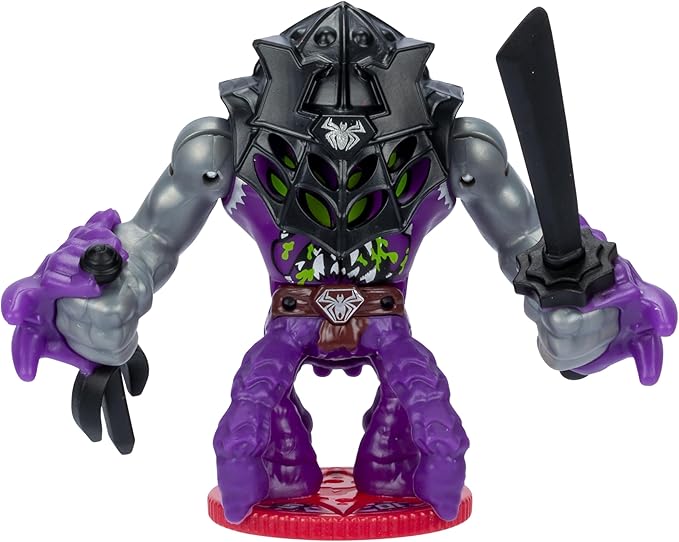 Legends of Akedo Ninja Bosses, Web Weaver, 3" Tall Battling Action Figure with 360˚ Blade Defense & Attack Spin Action, Double Defense Armor That Pops Off When Struck, 4 Ninja Bosses to Collect