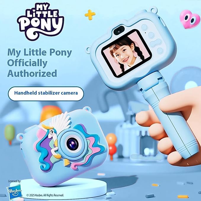 My Little Pony Princess Series Children's Cameras，Digital Point & Shoot Cameras with Bracket, Christmas Birthday Gifts Girls Boys Age 3-12, Kid's Camera with SD Card，Princess Celestia