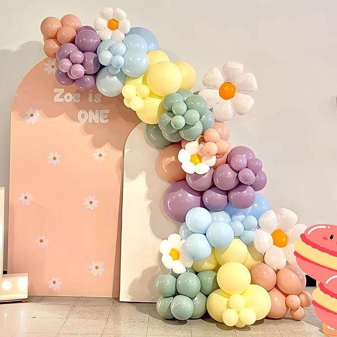 Blue Pastel Balloons, Dog Paw Printed Birthday Party Decorations Balloons, Blue Purple Yellow Pink Balloon for Boys Girls Puppy Theme Baby Shower Supplies