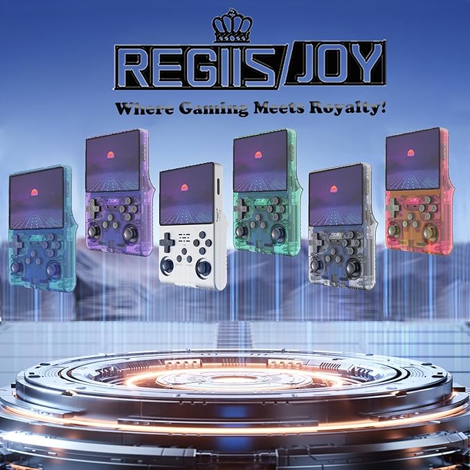 RegiisJoy 30000 Games in 1 Handheld Game Console R40S PRO 3.5 inch IPS Screen Mini Retro Console 3800mAh Portable Pocket Arcade 45 simulators 256G TF Card