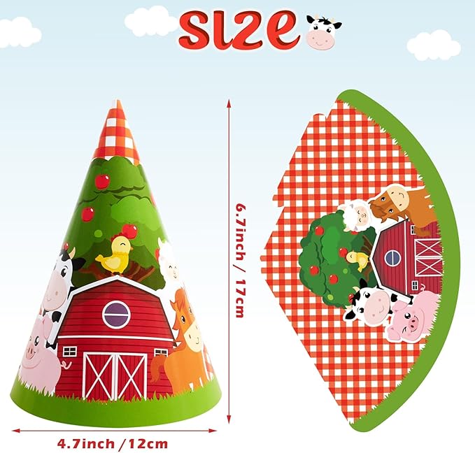 WERNNSAI Birthday Party Hats - 12 Pcs Birthday Party Supplies Cone Hat Headbands Colorful Paper Party Hats for Kids