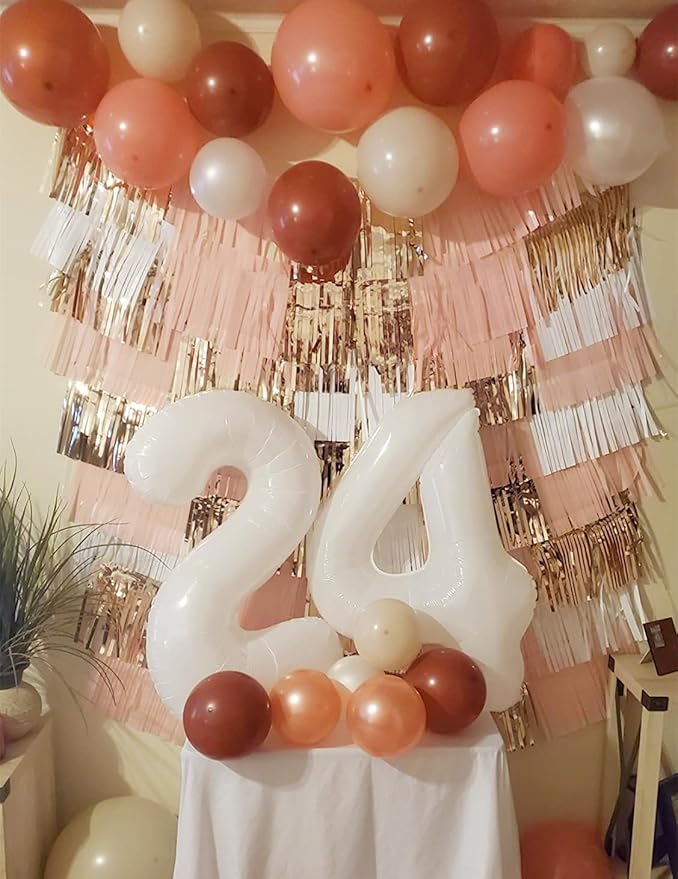40 Inch Large Numbers Balloon, 4 White Ballon for 4th 14 40 44 Birthday Party, Balloon 4 Number for Graduations Wedding Supplies