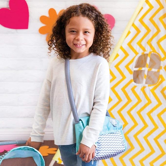 Adora Zigzag Baby Doll Diaper Bag & Doll Accessories Set - Includes Changing Mat, Diaper and Diaper Bag for Ages 3 and Up - Zig Zag Print