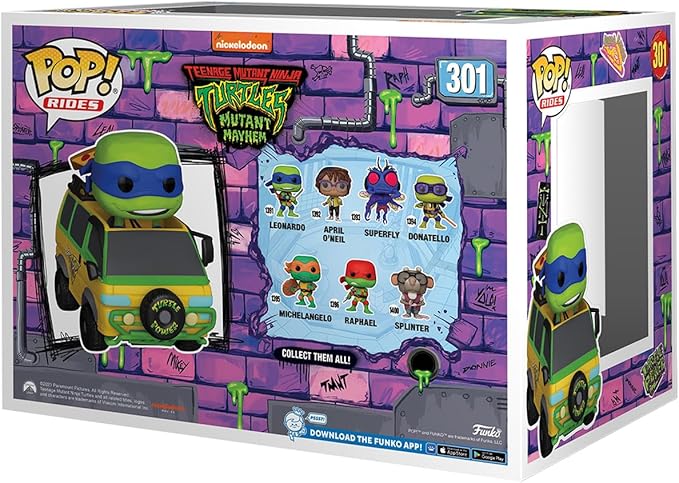 Funko Pop Ride SUPDLX! Movie: Teenage Mutant Ninja Turtle - Leonardo in Van (Exc), Collectable Vinyl Figure - 73578