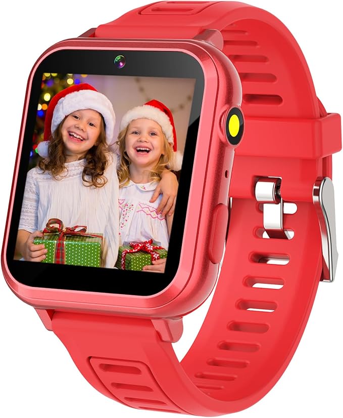 Cosjoype Kids Smart Watch Gift for Girls Age 6-12, 24 Puzzle Games HD Touch Screen Kids Watches with Video Camera Music Player Pedometer Audiobook 12/24 hr Toys for 7 8 9 10 11 12 Year Old Girls