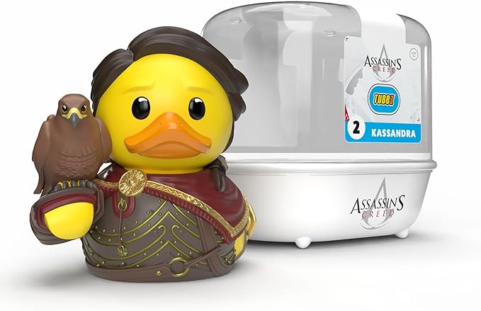 TUBBZ First Edition: Assassins Creed - Kassandra Cosplaying Rubber Duck Vinyl Figure – Official Collectible for Fans of Assassins Creed