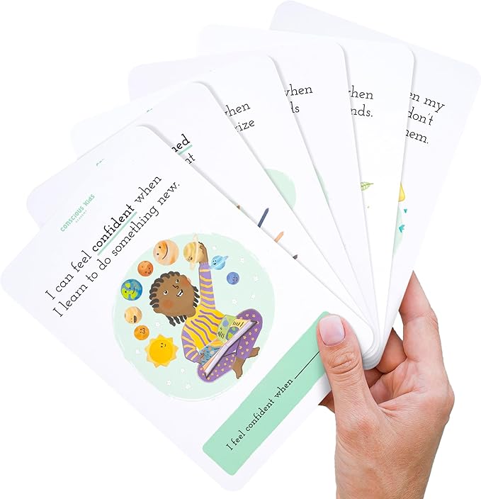 Emotion Cards for Kids - Expression Cards for Toddler to Learn and Communicate Their Emotions - Feeling in a Flash Card, Great Tool for ADHD, Autism, and Therapy | 50 Cards + 4