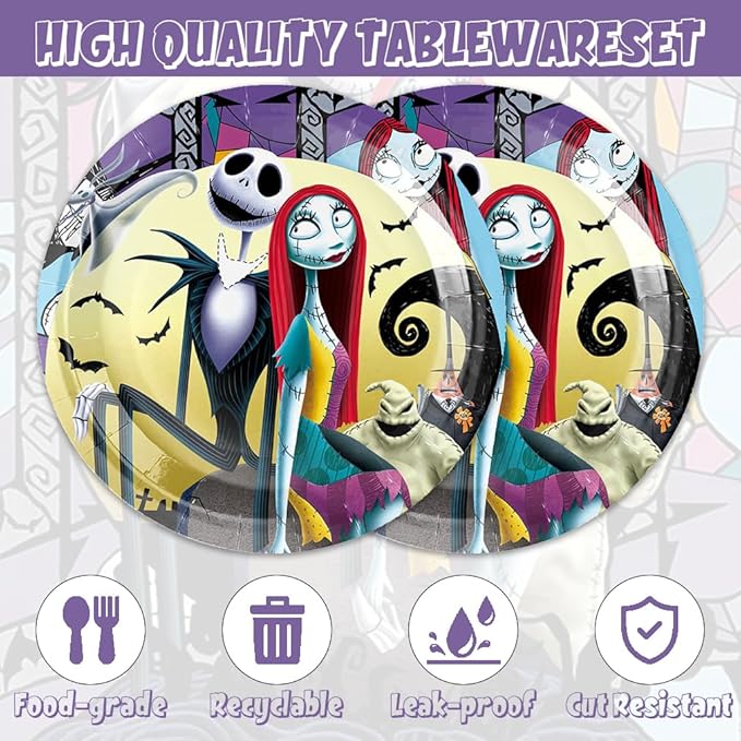40Pack Before Christmas Birthday Party Supplies include 20 plates, 20 napkins for Before Christmas Party Decoration