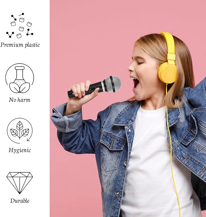 Kids Toy Microphone Fake Microphone Prop for Toddlers Stage Performance Birthday Party Favor