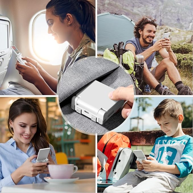 Miyoo Mini Flip Portable Handheld Game Console Portable 2.8-inch 750*560 IPS Screen 2500mAh Miyoo-mini Flip Retro Handheld Clamshell Retro Games Consoles White 64GB