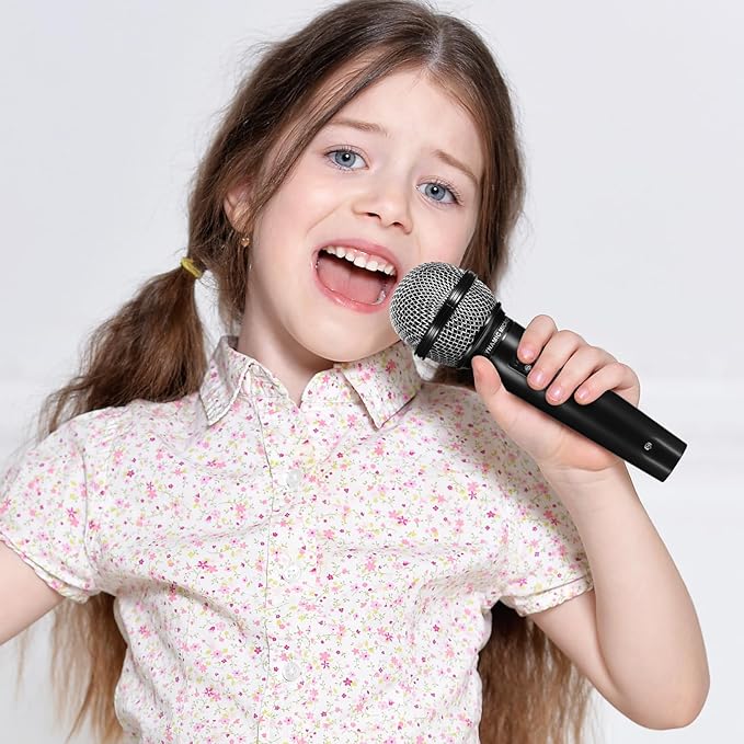 NUOBESTY Microphone for Kids, 6.4" Fake Toy Microphones for Toddler Plastic Pretend Play Mic Prop Toys for Halloween, Christmas, Party Favors, Kid Karaoke Costume Prop