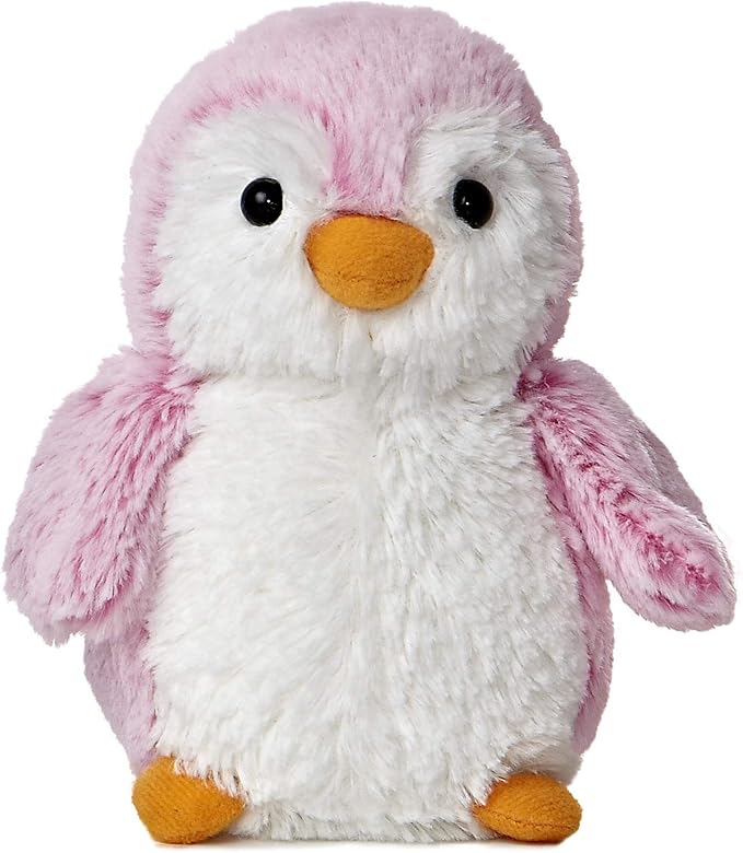 Aurora® Playful Pompom Penguin™ Brights Stuffed Animal - Vibrant Companions for Warm Cuddles - Perfect for Adults, Kids, and Birthdays - Pink 6 Inches