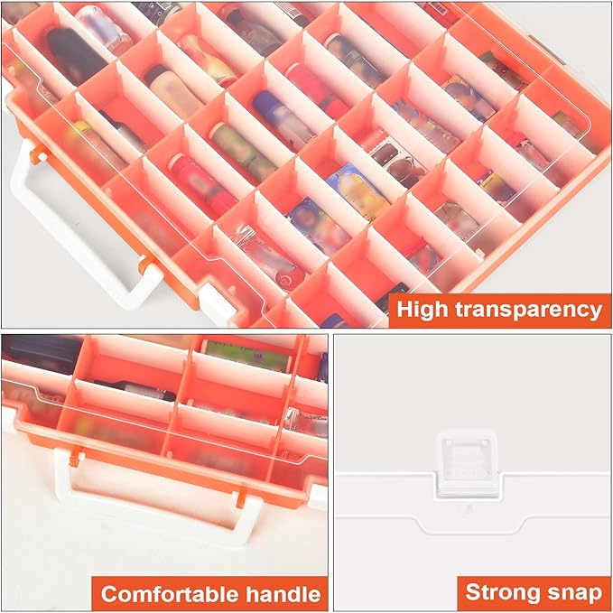 Case Compatible with 5 Surprise for Mini Brands Toys Series 1-4 Mystery Capsule Storage, for Mini Mart Collection Organizer for Collectibles(Case Only) (Orange)