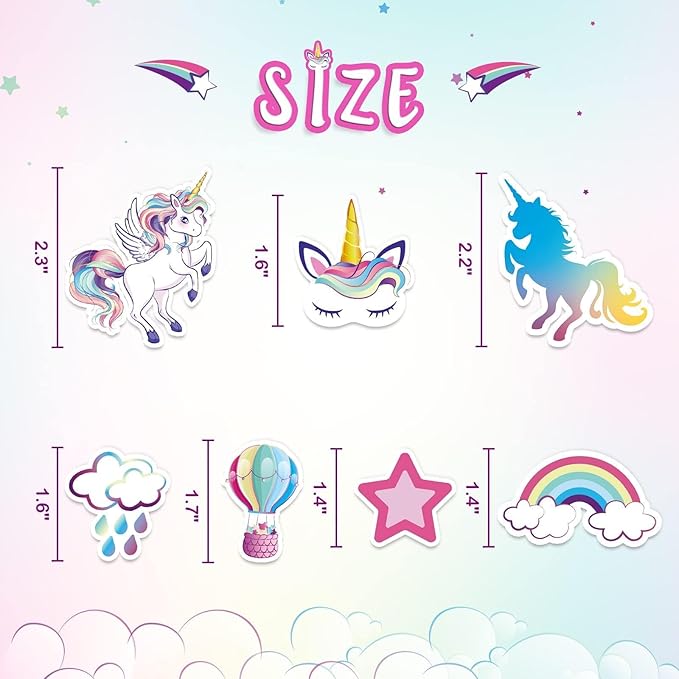 WERNNSAI 35 PCS Unicorn Cupcake Toppers - Rainbow Unicorn Birthday Party Cake Decorations for Girls Kids Unicorn Cake Topper Cake Tropper Unicorn Cake Decors Baby Shower Birthday Party Supplies