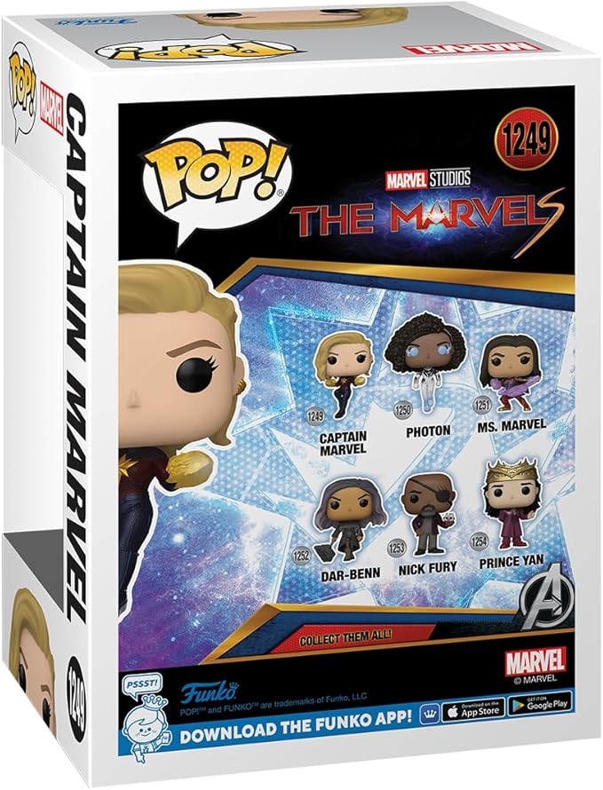 Funko POP! Vinyl: The Marvels - Captain Marvel - Collectable Vinyl Figure - Gift Idea - Official Merchandise - for Kids & Adults - Movies Fans - Model Figure for Collectors and Display