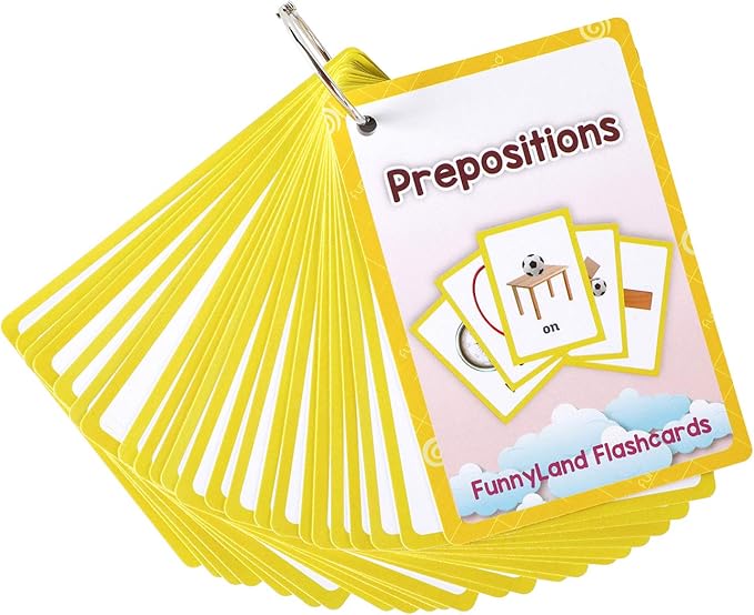23pcs Positional Toddlers Flash Cards with Pictures Baby Learning Games Toys Education Flashcards for Kids Classroom Kindergarten Preschoolers Gifts