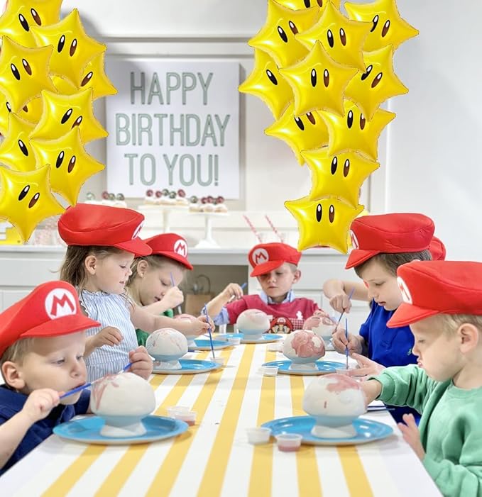 16PCS Foil Star Balloons, 40Inch Number 5 and Star Foil Balloons For Game Theme 5th Birthday Party Decorations Children Party Supply Party Decor （5th）
