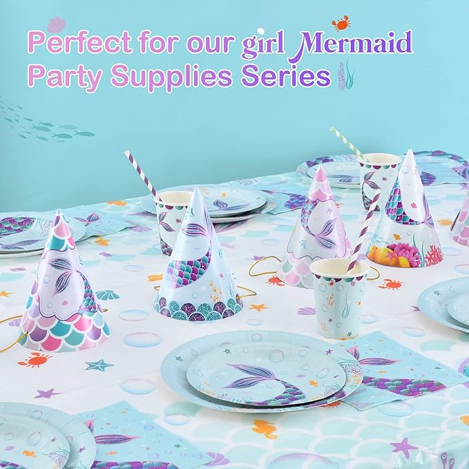 WERNNSAI Birthday Party Hats - 12 Pcs Birthday Party Supplies Cone Hat Headbands Colorful Paper Party Hats for Kids