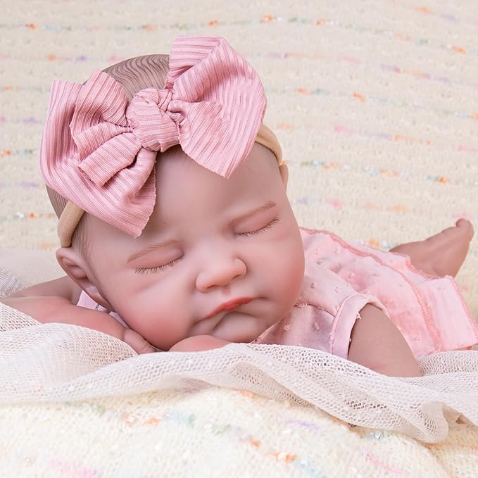 Aori Reborn Baby Dolls Realistic - Lifelike 20 Inches Newborn Baby Doll Girls with Poseable Limbs and Feeding Kit Included, Nice Gift for Kids 3+
