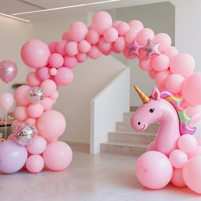 Pink Balloon,145pcs Pink Latex Balloons Arch Kit Different Sizes 18 12 10 5 Inch,Balloon Garland Arch for Birthday Party Graduation Wedding Girl Baby shower Mother Day Decoration