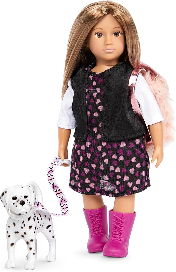 Lori – Mini Doll & Toy Dog – 6-Inch Doll & Puppy – Play Set with Outfit, Animal & Accessories – Playset for Kids – 3+ Years– Gia & Gunner