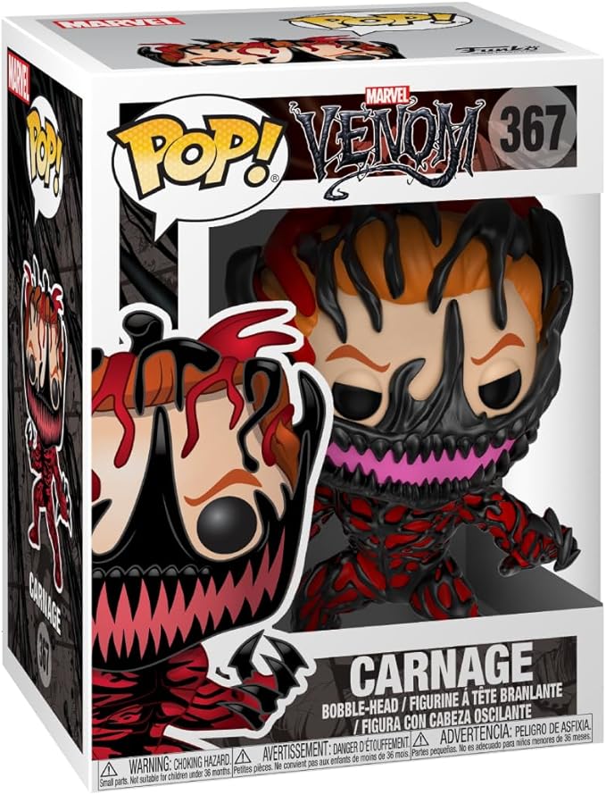 Funko Pop Marvel: Venom - Carnage Cletus Kasady Collectible Figure - Collectable Vinyl Figure - Gift Idea - Official Merchandise - Toys for Kids & Adults - Superheroes Fans