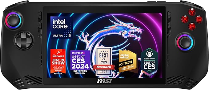 MSI Handheld Claw A1M 7" FHD 120Hz Intel® Core™ Ultra 5-135H 16GB LPDDR5 512GB NVMe SSD Windows 11