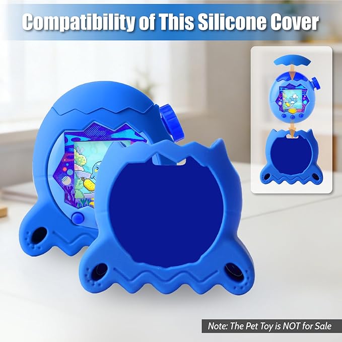 Silicone Case for Tamagotchi Paradise Electronic Pet(Blue)