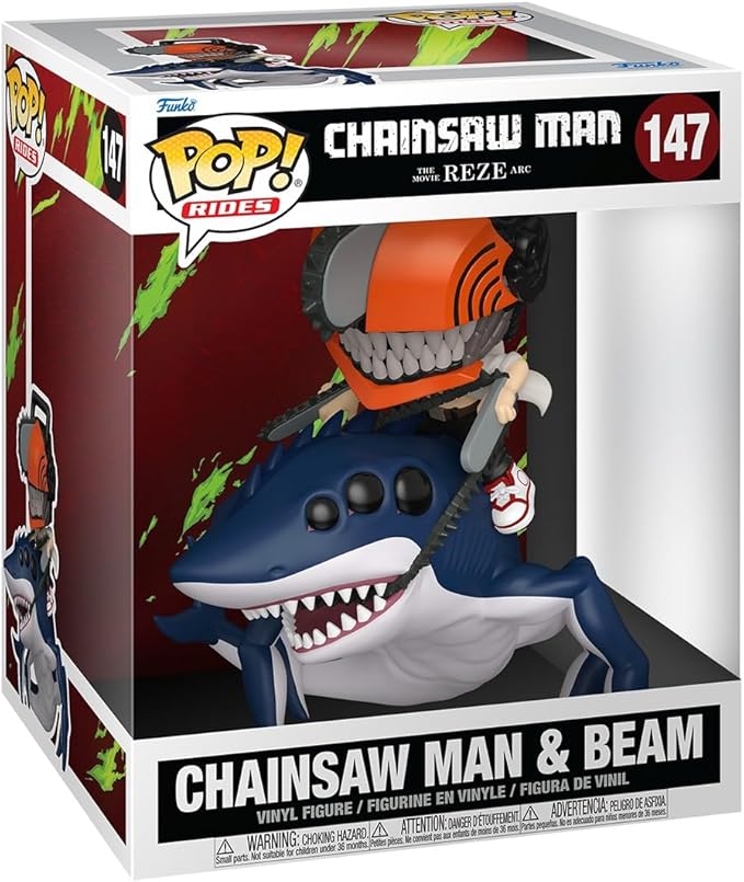 Funko Pop! Rides Deluxe: Chainsaw Man Reze - Chainsaw Man and Beam - Collectable Vinyl Figure - Gift Idea - Official Merchandise - Toys for Kids & Adults - Anime Fans