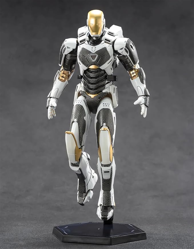 7 Inch Ironmɑn Mark39 Action Figure (1/10 Scale),Exquisite Painting Collectible Toy with Lots of Accessories