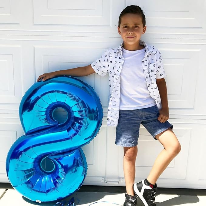 Navy Blue Number 80 Balloon 40 inch, 80 Number Balloons, 80th Navy Blue Birthday Decorations, 80 Year Old Women Men Blue Party Supplies