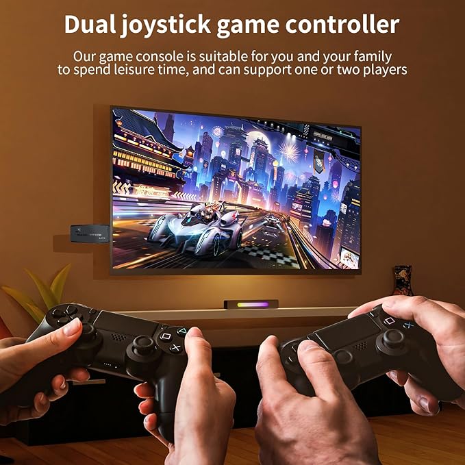 Wireless Retro Game Console with 2 Wireless Controllers - Built-in 20,000+ Classic Games, 4K HDMI TV Output, 18 Simulators, Plug and Play - 64GB TF Card Included - Gift for Kids & Adults