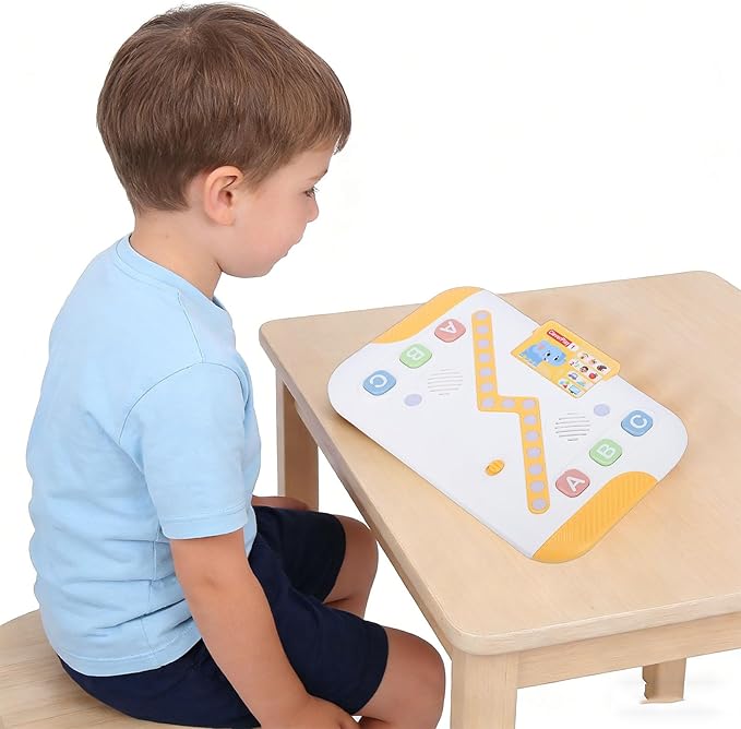 Alomejor Interactive Learning Quiz Card Reader, Voice Activated Educational Toy with 400+ Audio Questions for Kids Ages 3-8, Screen Free Early Education Tool for Home and Kindergarten