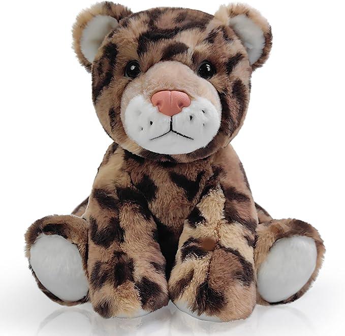 Leopard Stuffed Animal Toys, 8.5 Inch Soft and Cuddly Leopard Plush Animals Toy, Cute and Realistic Animals Gifts for Boys and Girls Toy for Toddlers 1-3