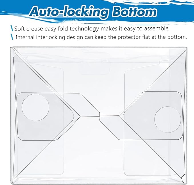 6 Pack Protectors Case Compatible with Funko- 4" Inch Collectible Vinyl Figures, Clear Protectors, Heavy Duty Display Box w/ Protective Film & Locking Tab, Set of 6