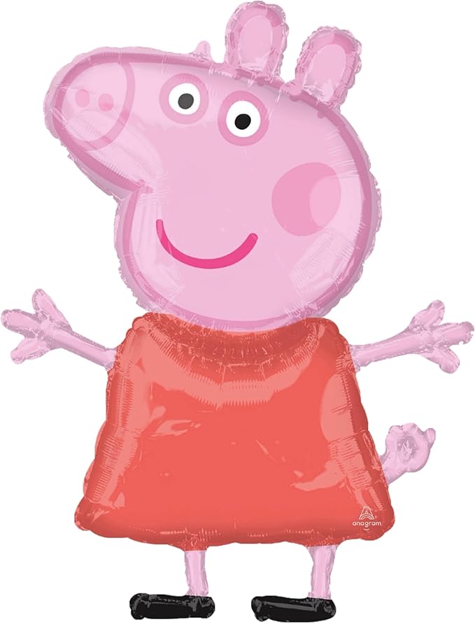 Anagram Peppa and George Happy Birthday Party Supplies Pig Foil Balloon Bouquet Decorations, BQ_4288