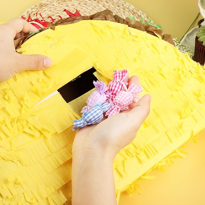 Hooqict Taco Pinata Set Mexican Birthday Party Pinata with Stick & Blindfold for Kids Adults Cinco de Mayo Taco Decorations Mexican Party Games Fiesta Themed Birthday Party Supplies