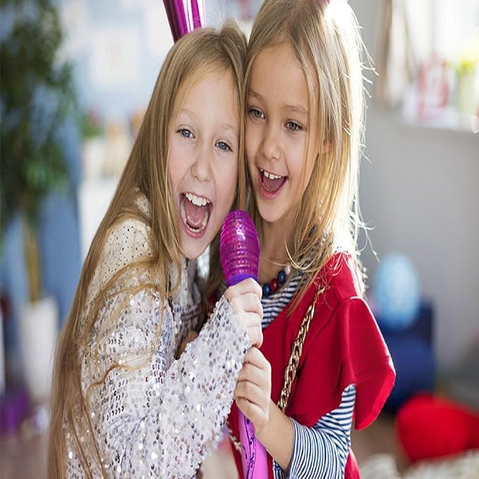 Kids Karaoke Machine with Stand,Karaoke Machine Kid,Kids Microphone with Flashing Stage Lights Adjustable Stand Gift for Children