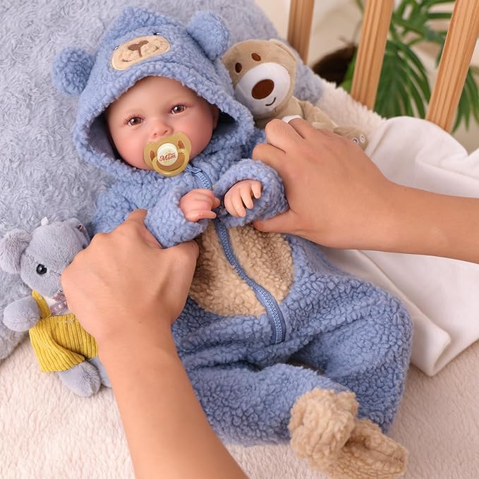 BABESIDE Lifelike Reborn Baby Dolls Boy- 20 Inch Cute Soft Vinyl Realistic Newborn Baby Doll with Poseable Body, Real Life Baby Dolls with Accessories Perfect for Cuddling, Playtime, and Gift Giving