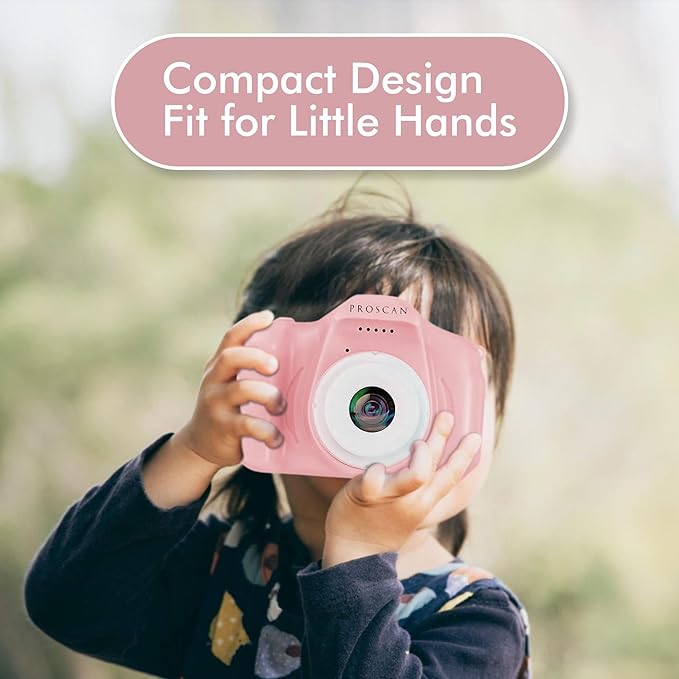 PROSCAN Kids Digital Camera - Children's Camera for Boys and Girls | 1080 Rechargeable Camera for Kids | Game Feature | Video | Gift Ideas