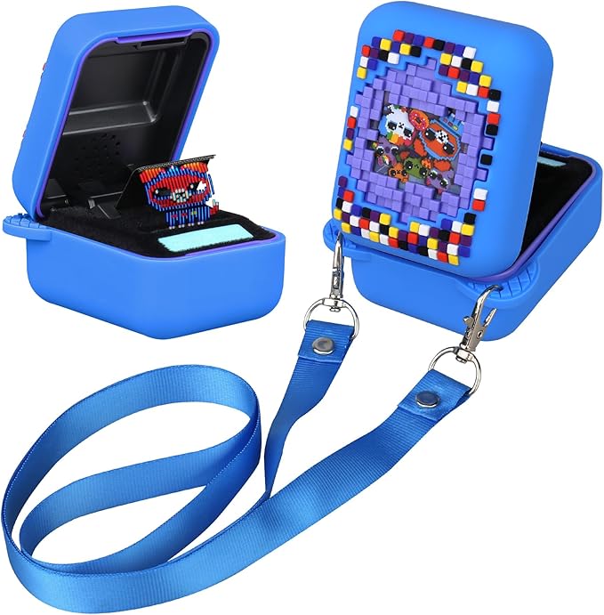 Canboc Silicone Case for Bitzee Orginal Interactive Toy Digital Pet, Protective Skin Cover for Bitzee Virtual Electronic Digital Pet, Blue (Case Only)