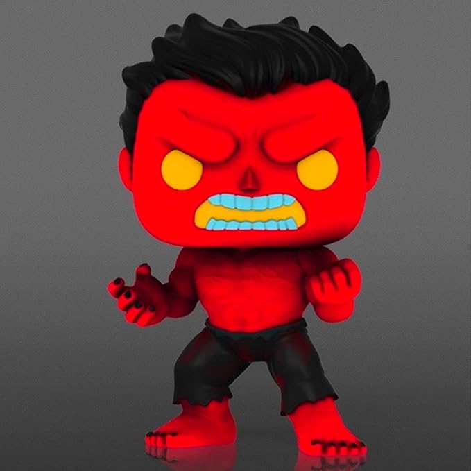 Funko POP! Marvel: Red Hulk Vinyl Figure – Special Edition Exclusive #854 Mulitcolor (Chase - Glow)
