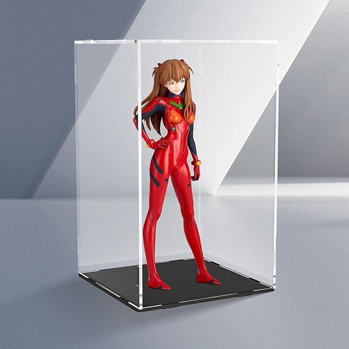 Acrylic Display Case for Collectibles,Acrylic Boxes for Display,Countertop Box Cube Organizer Stand Riser Dustproof Protection Showcase for Action Figure Doll Model Memorabilia(6x6x9.8 inch)